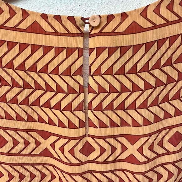 Pendleton Brown and Orange Sleeveless Maxi Sundress - Picture 4 of 6